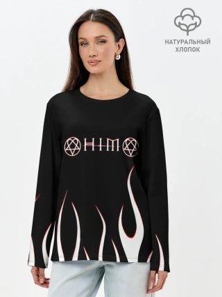 Лонгслив женский. Хлопок / HIM.