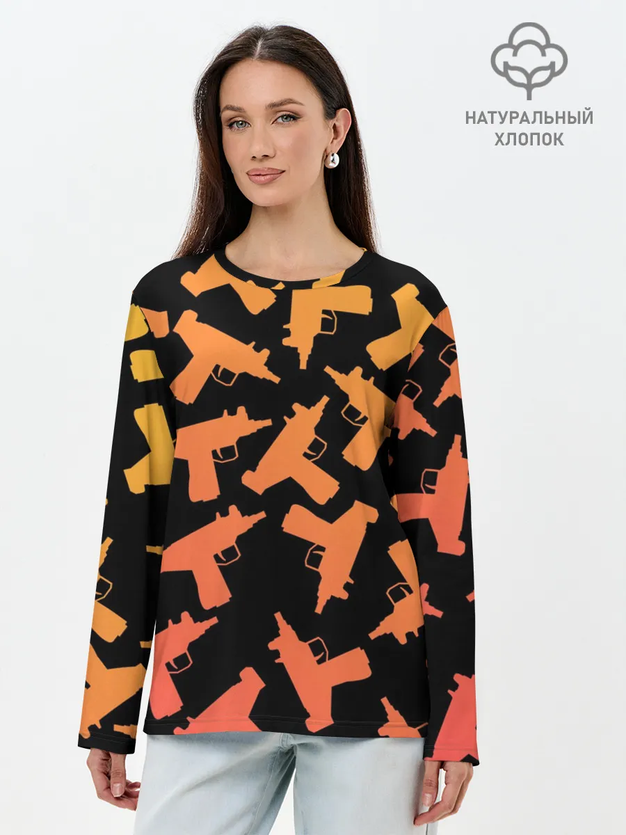 Лонгслив женский. Хлопок / Узи