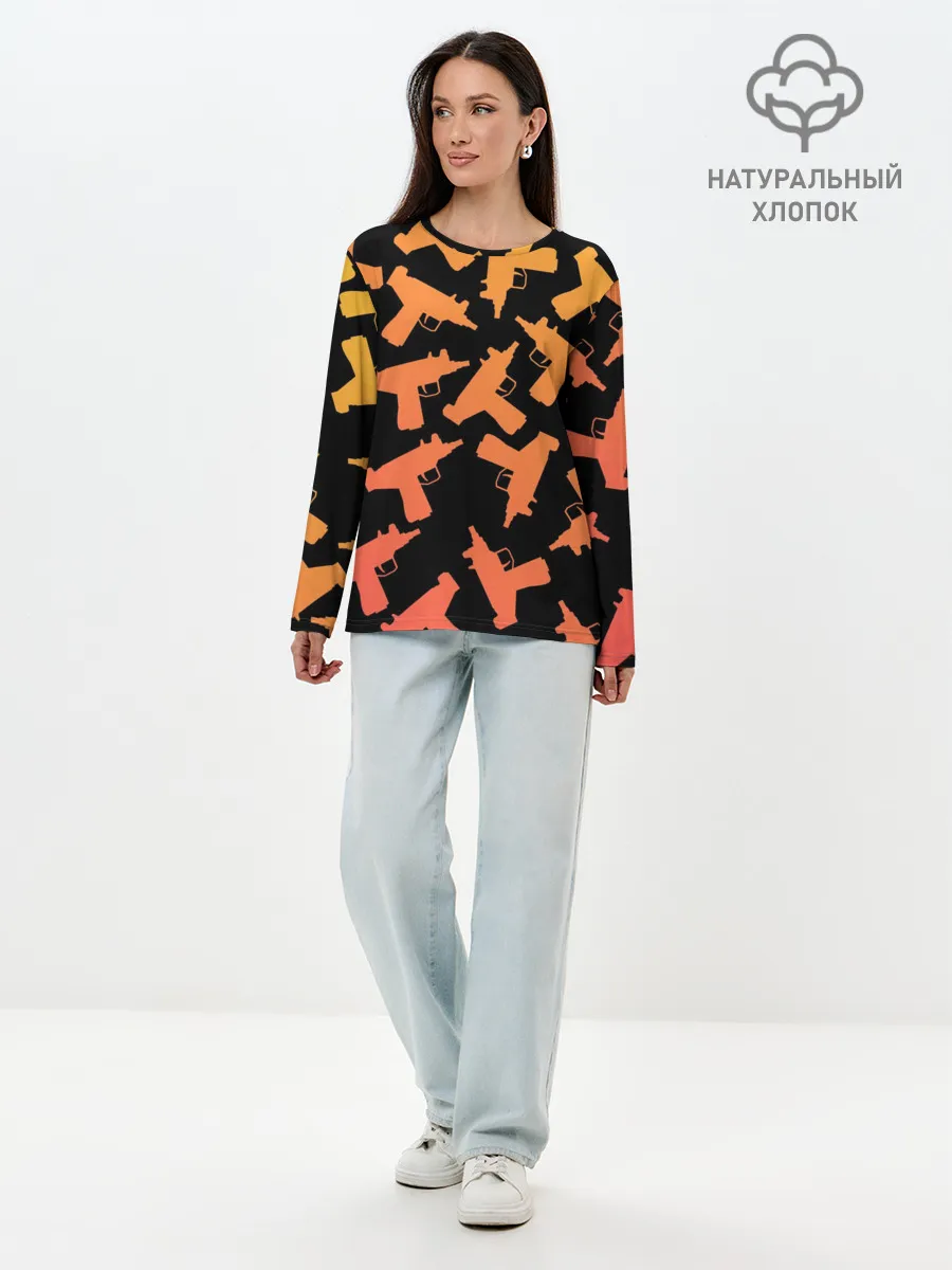 Лонгслив женский. Хлопок / Узи