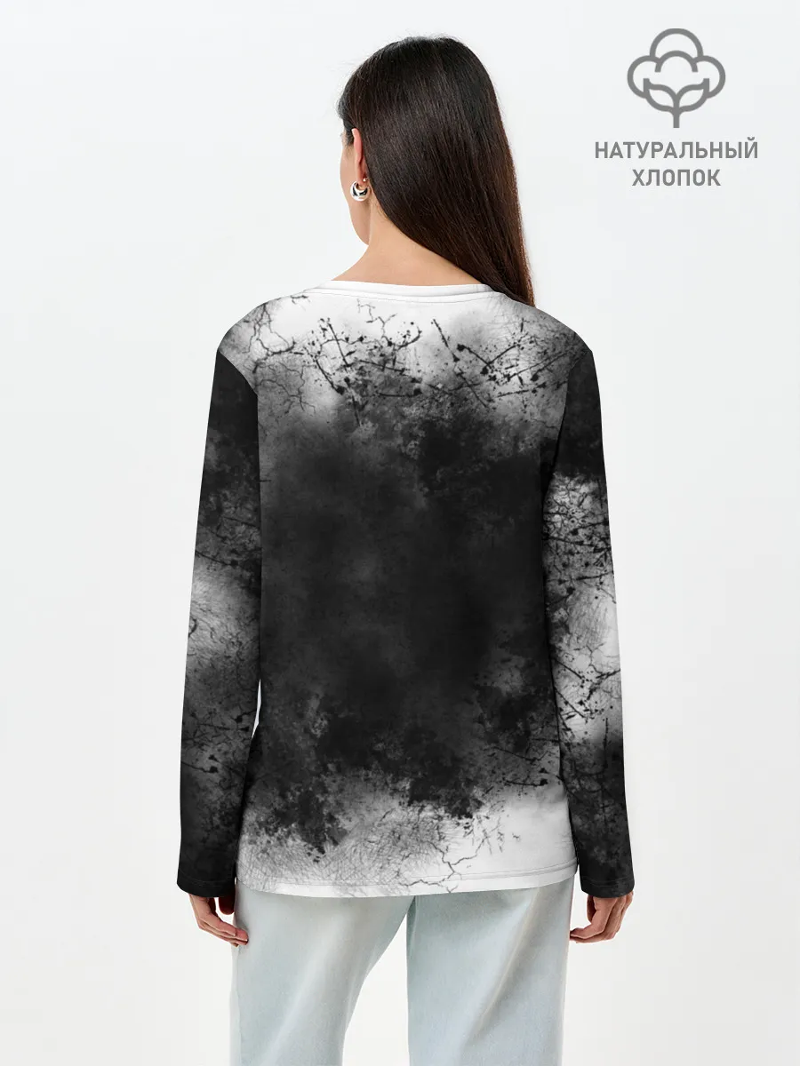 Лонгслив женский. Хлопок / Гатс акварель