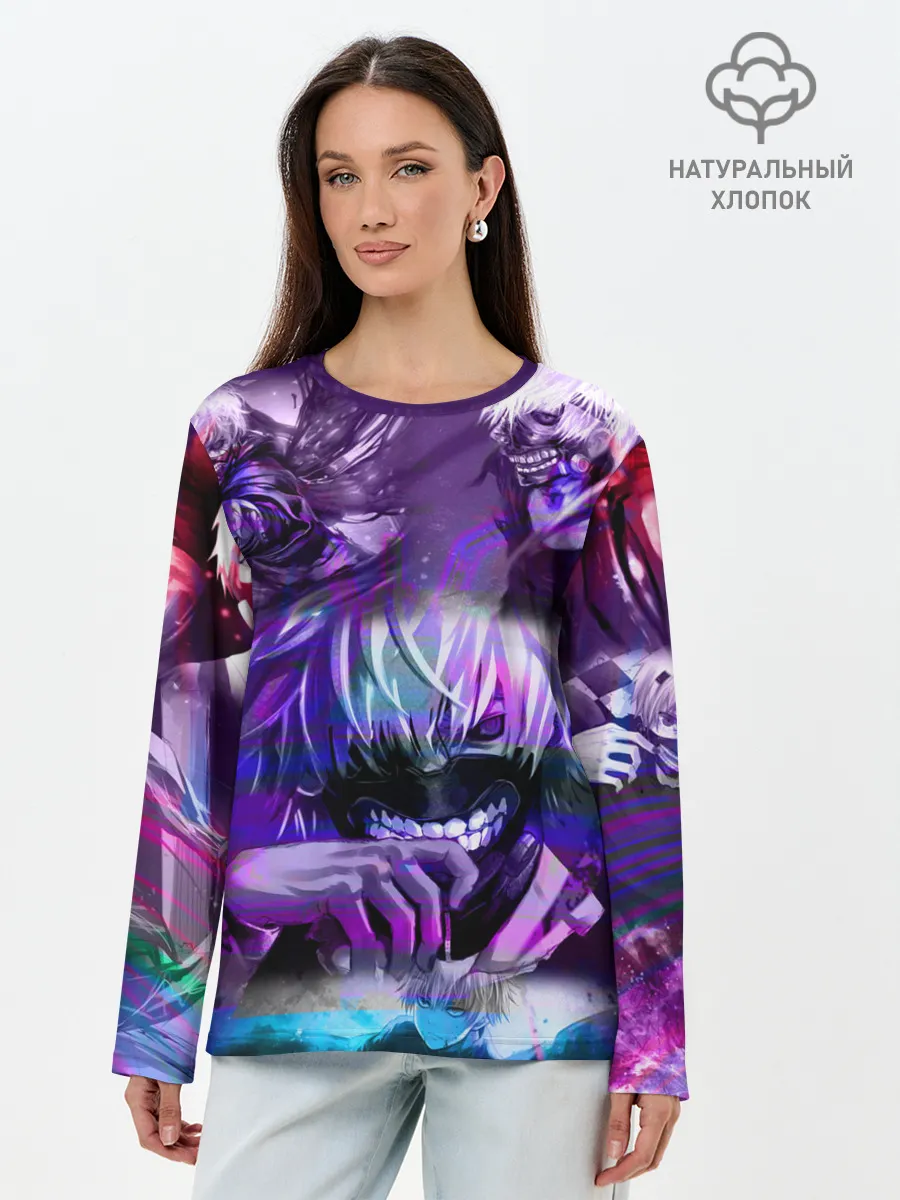 Лонгслив женский. Хлопок / Ретро Рейв Гуль