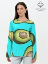 Лонгслив женский. Хлопок / Авакадо