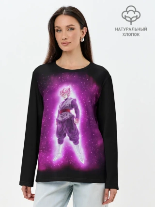 Лонгслив женский. Хлопок / Goku super saiyan