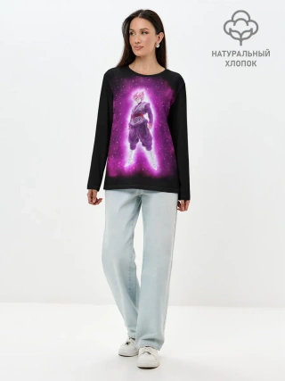 Лонгслив женский. Хлопок / Goku super saiyan