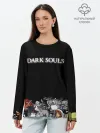 Лонгслив женский. Хлопок / 8bit Dark Souls