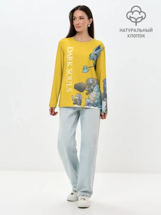 Лонгслив женский. Хлопок / RUN HERO RUN