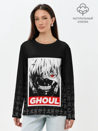 Лонгслив женский. Хлопок / Токийский Гуль
