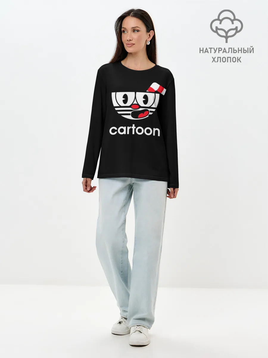 Лонгслив женский. Хлопок / CUPHEAD | КАПХЕД