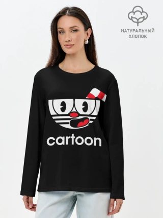 Лонгслив женский. Хлопок / CUPHEAD | КАПХЕД
