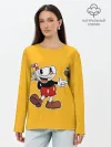 Лонгслив женский. Хлопок / CUPHEAD | КАПХЕД