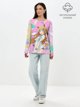 Лонгслив женский. Хлопок / Kirino Kousaka