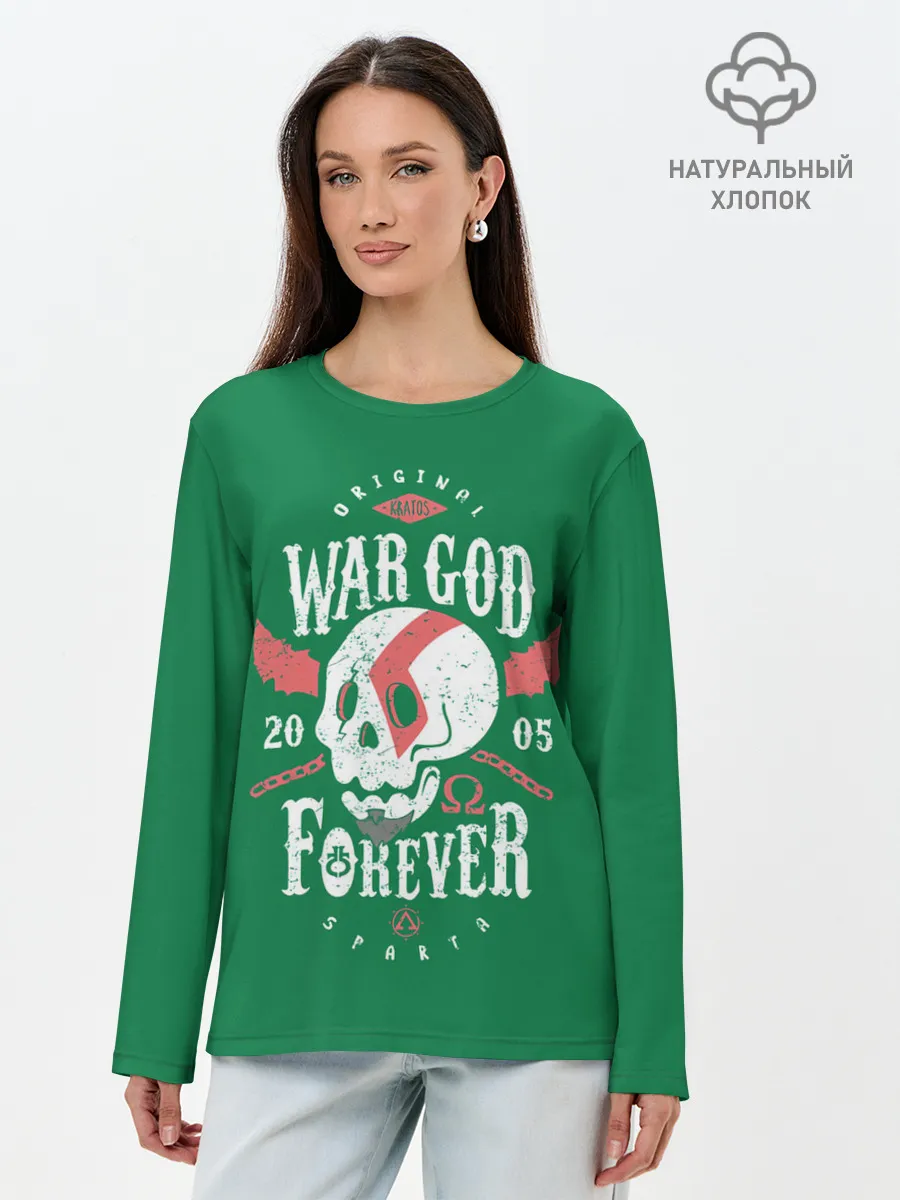 Лонгслив женский. Хлопок / War God