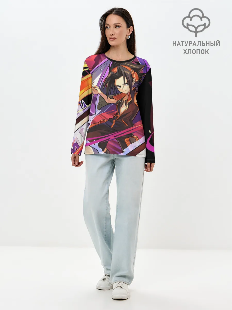 Лонгслив женский. Хлопок / Шаман Кинг