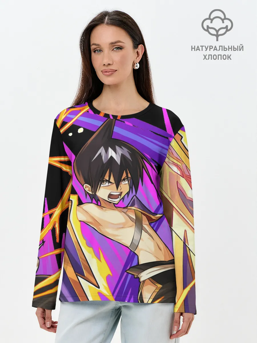 Лонгслив женский. Хлопок / Шаман Кинг