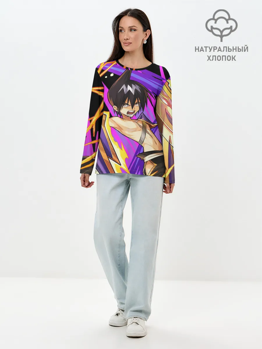 Лонгслив женский. Хлопок / Шаман Кинг