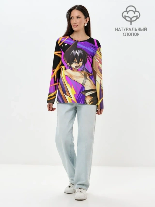 Лонгслив женский. Хлопок / Шаман Кинг