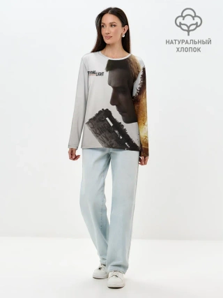 Лонгслив женский. Хлопок / Даинг лайт