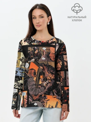 Лонгслив женский. Хлопок / BRZRKR