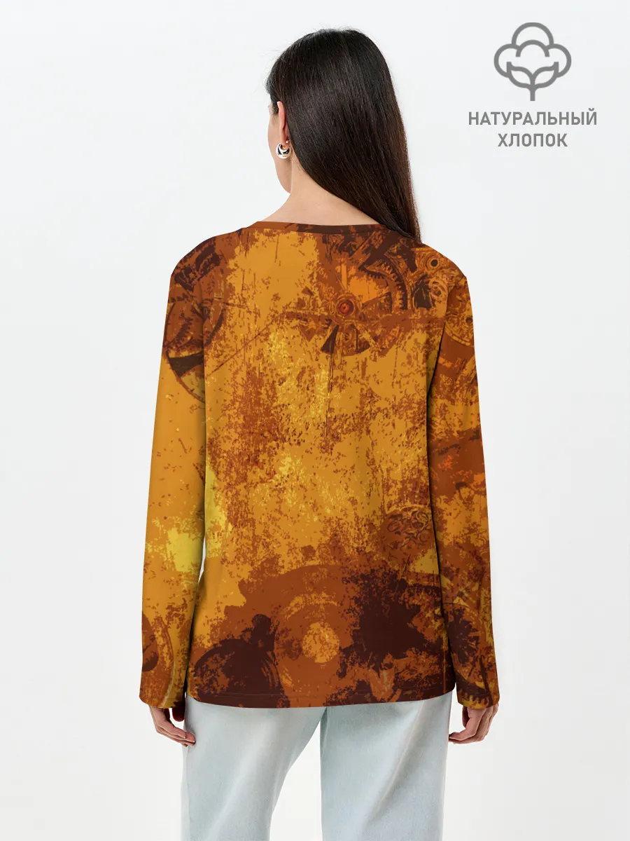 Лонгслив женский. Хлопок / Стимпанк