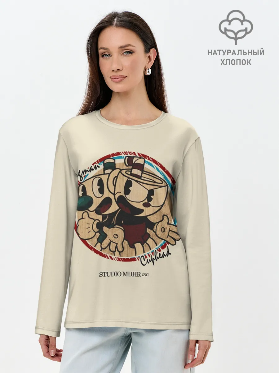 Лонгслив женский. Хлопок / CUPHEAD