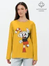 Лонгслив женский. Хлопок / CUPHEAD