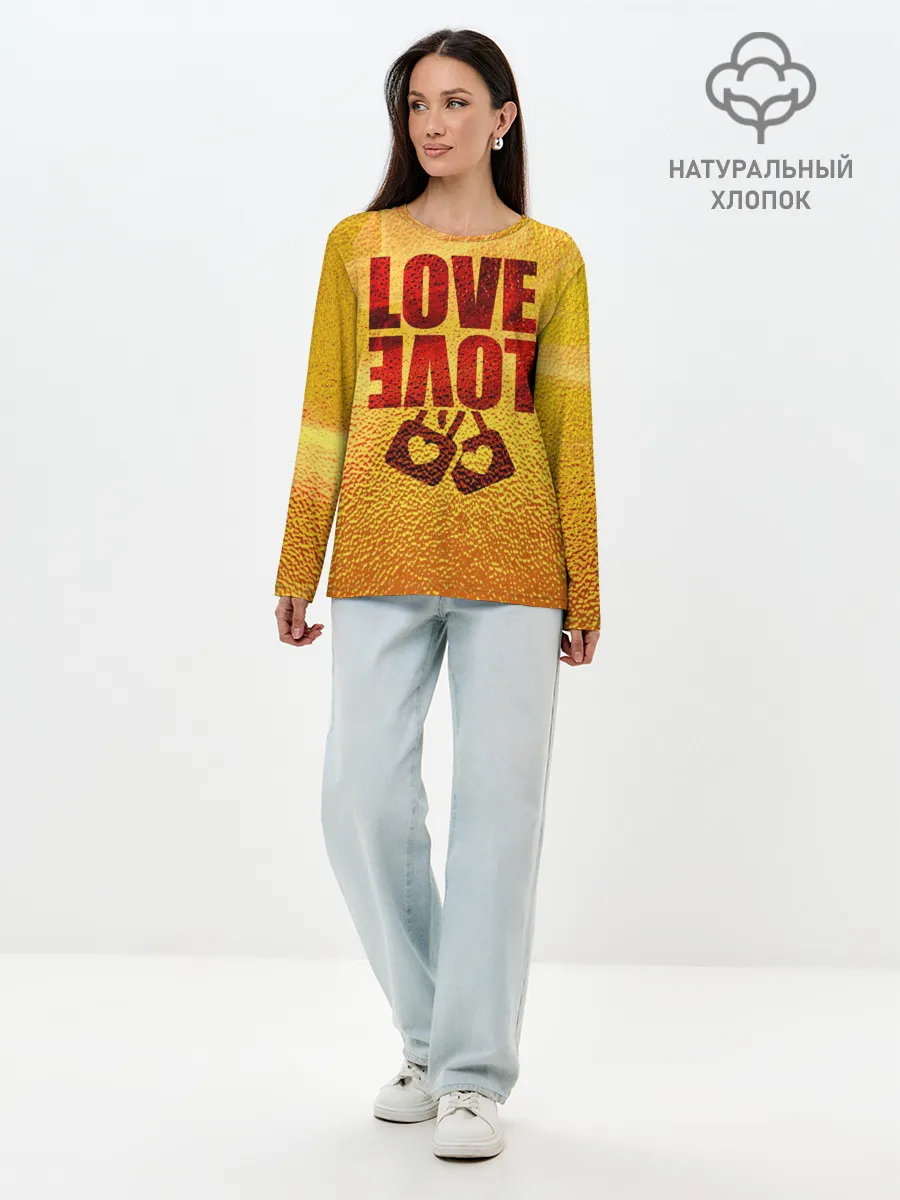 Лонгслив женский. Хлопок / LOVE