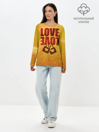 Лонгслив женский. Хлопок / LOVE