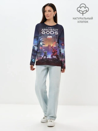 Лонгслив женский. Хлопок / DOOM Eternal: The Ancient Gods