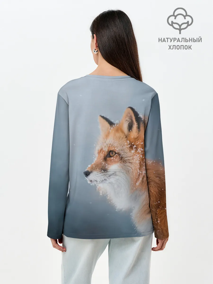 Лонгслив женский. Хлопок / Лиса