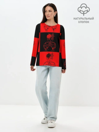 Лонгслив женский. Хлопок / XXXTENTACION LOVE