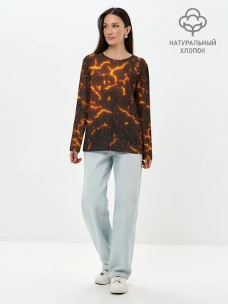 Лонгслив женский. Хлопок / Помпеи 3D