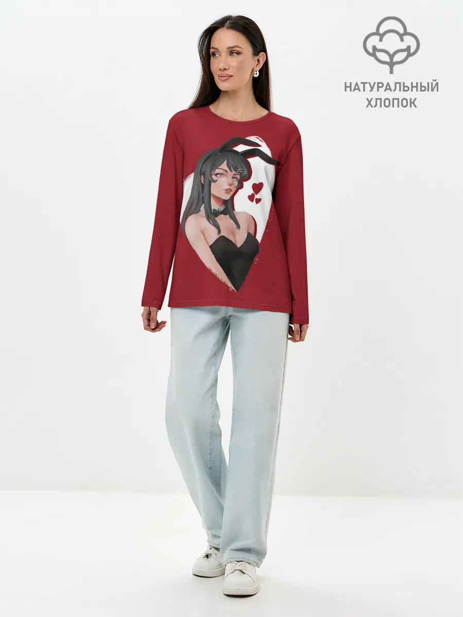 Лонгслив женский. Хлопок / Маи Love