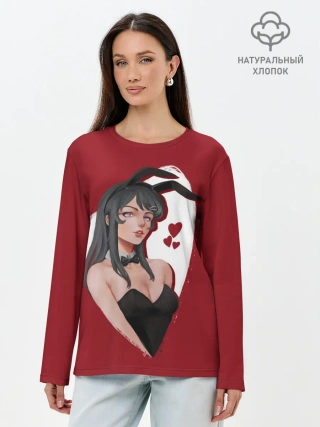 Лонгслив женский. Хлопок / Маи Love