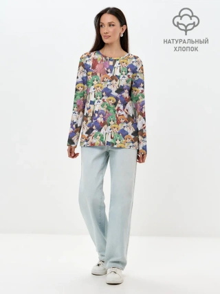 Лонгслив женский. Хлопок / Аниме Когда плачут цикады