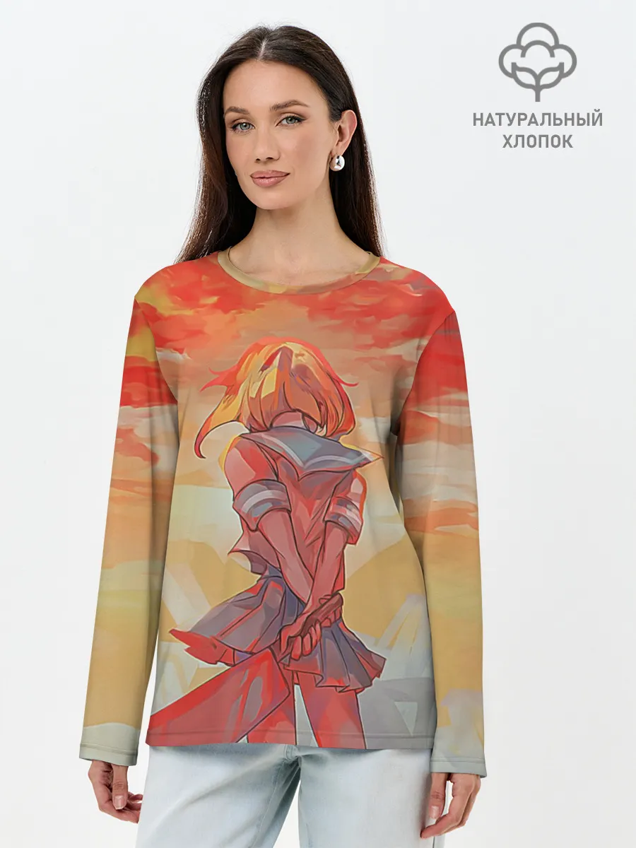Лонгслив женский. Хлопок / Ryugu Rena