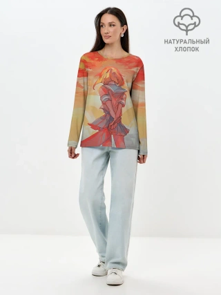 Лонгслив женский. Хлопок / Ryugu Rena