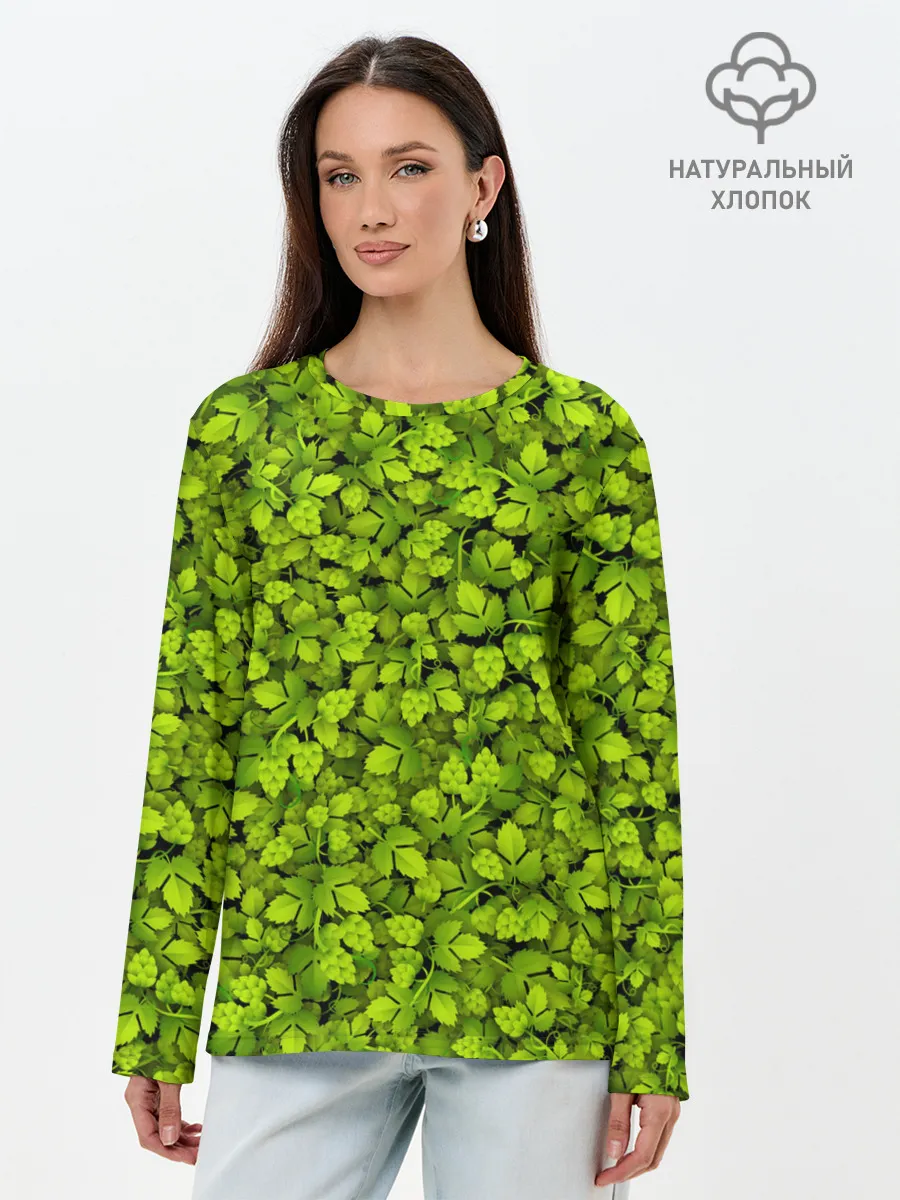 Лонгслив женский. Хлопок / Хмель