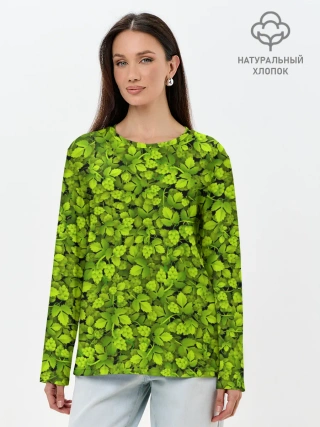 Лонгслив женский. Хлопок / Хмель