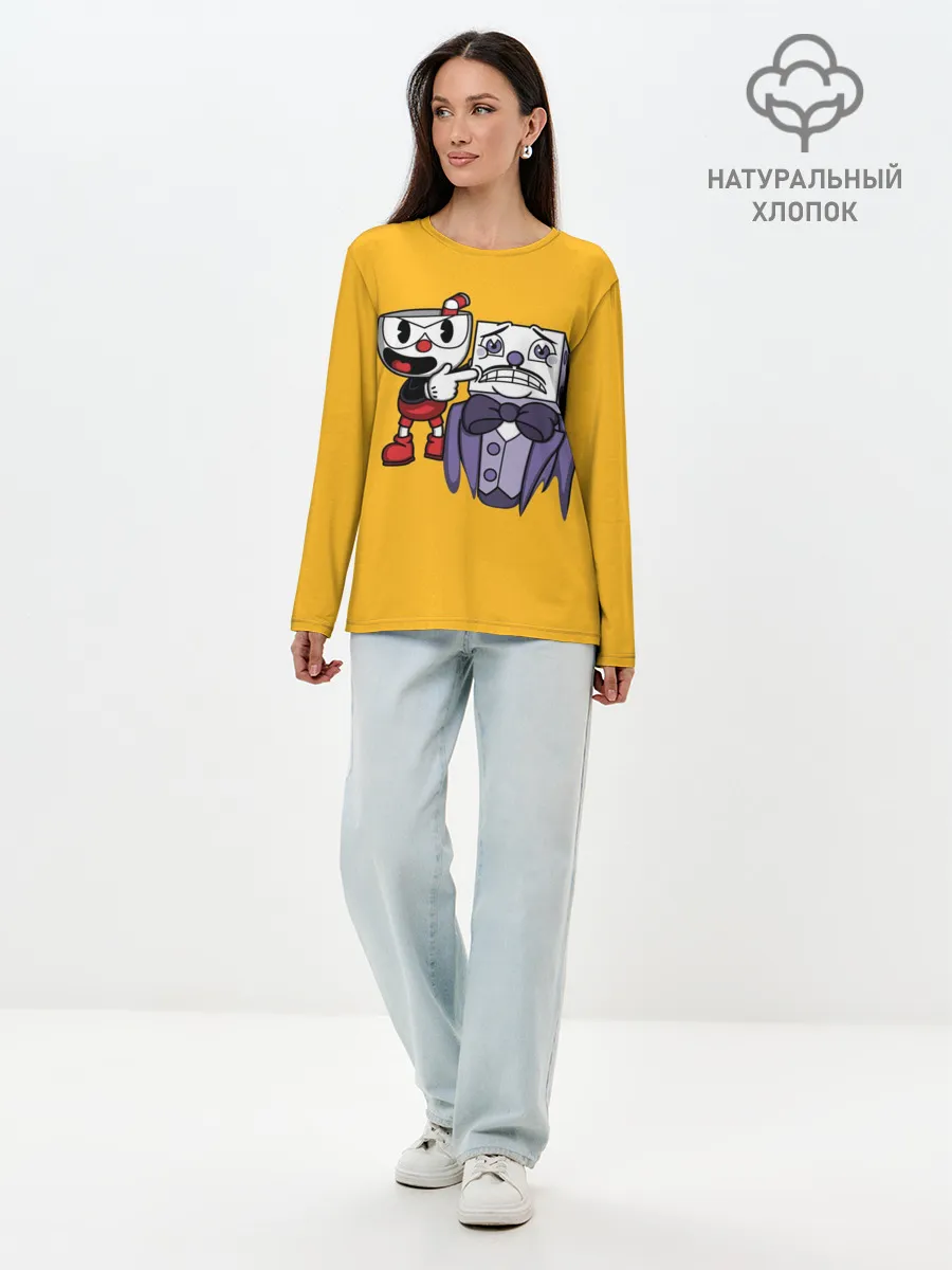 Лонгслив женский. Хлопок / CUPHEAD