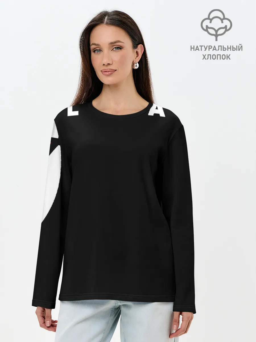 Лонгслив женский. Хлопок / gg lightning orange