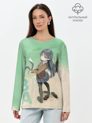 Лонгслив женский. Хлопок / Bunny a Girl