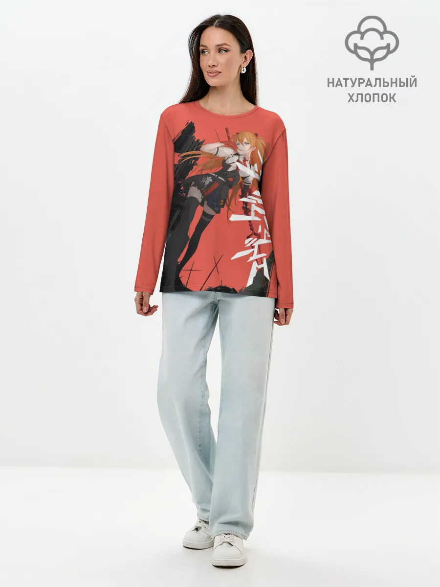 Лонгслив женский. Хлопок / Evangelion Asuka Langley