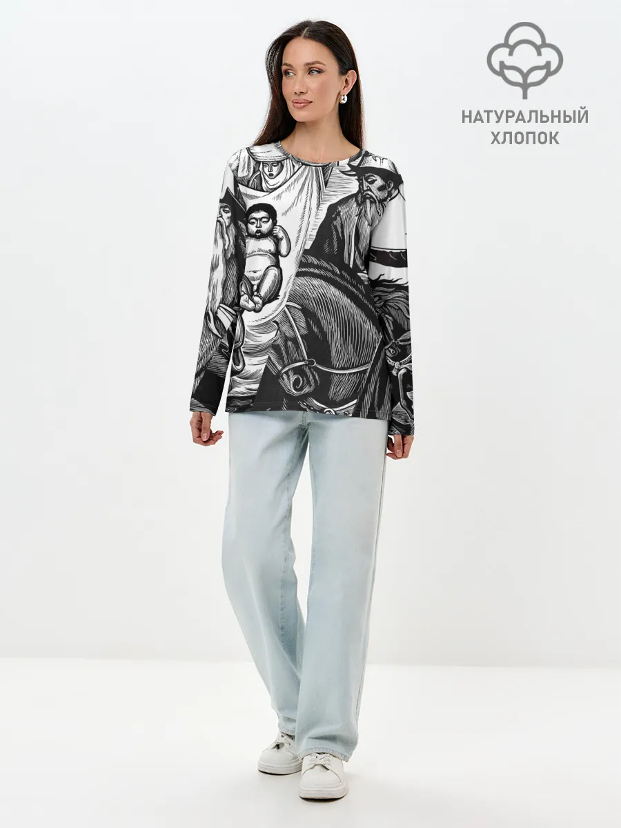 Лонгслив женский. Хлопок / ЭПОС МАНАС