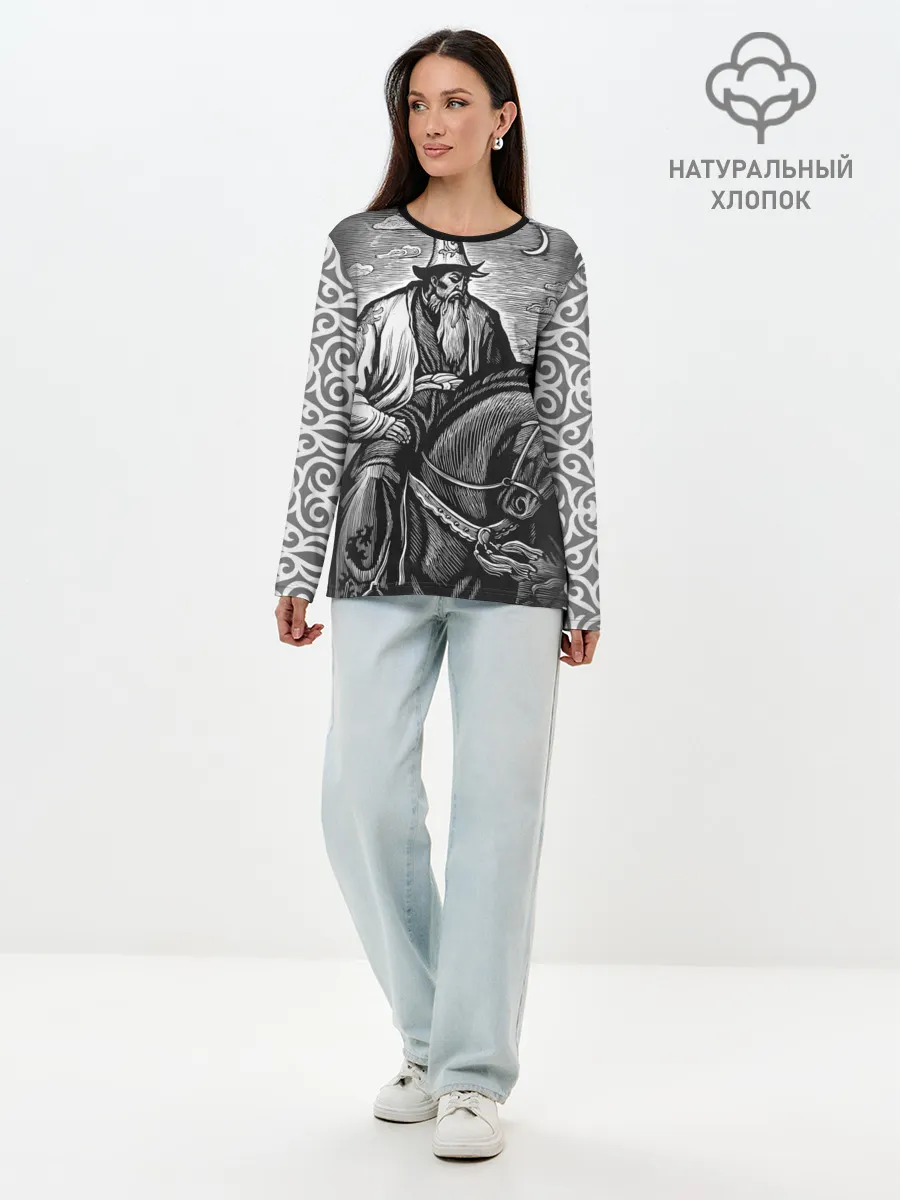 Лонгслив женский. Хлопок / Бакай - Манас