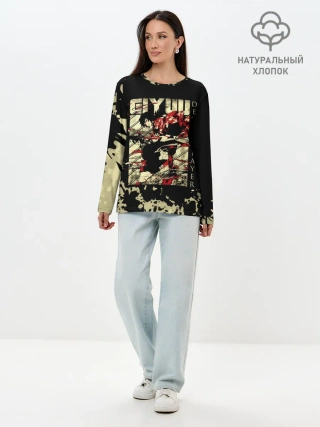 Лонгслив женский. Хлопок / GIYU Demon Slayer