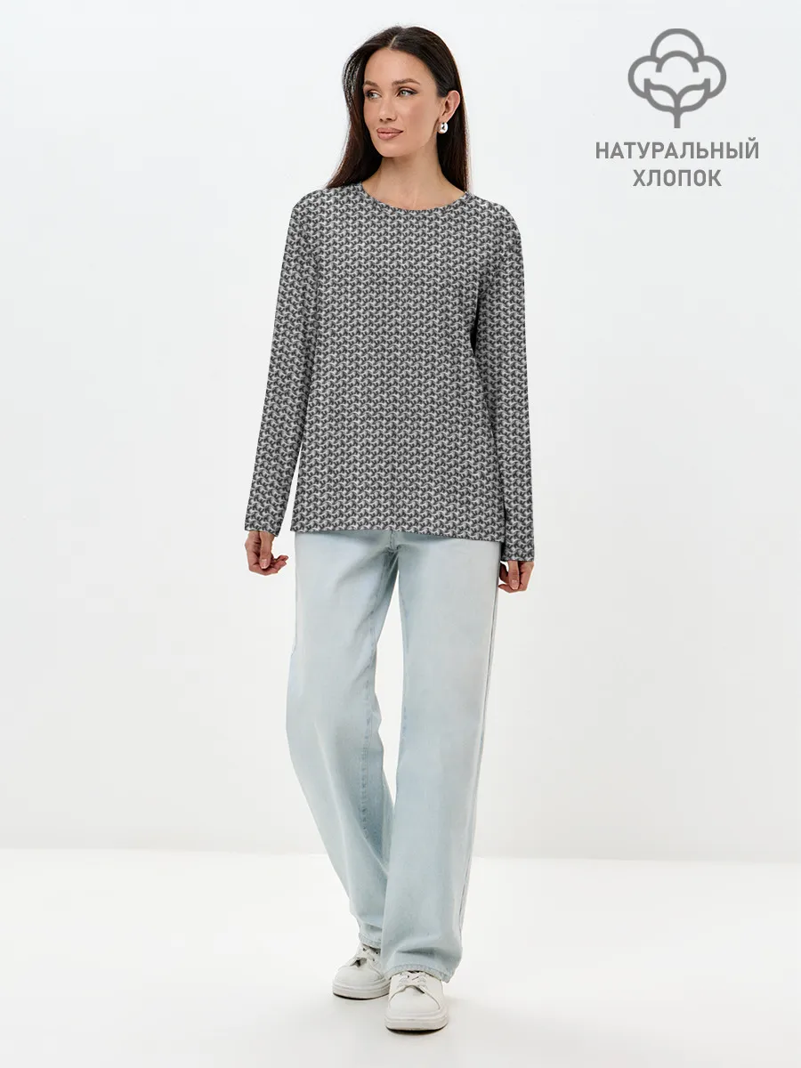 Лонгслив женский. Хлопок / Кольчуга