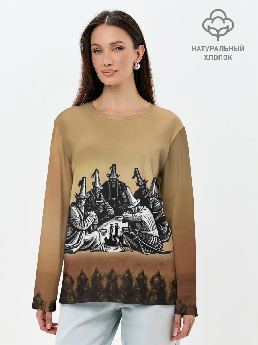 Лонгслив женский. Хлопок / Эпос Манас