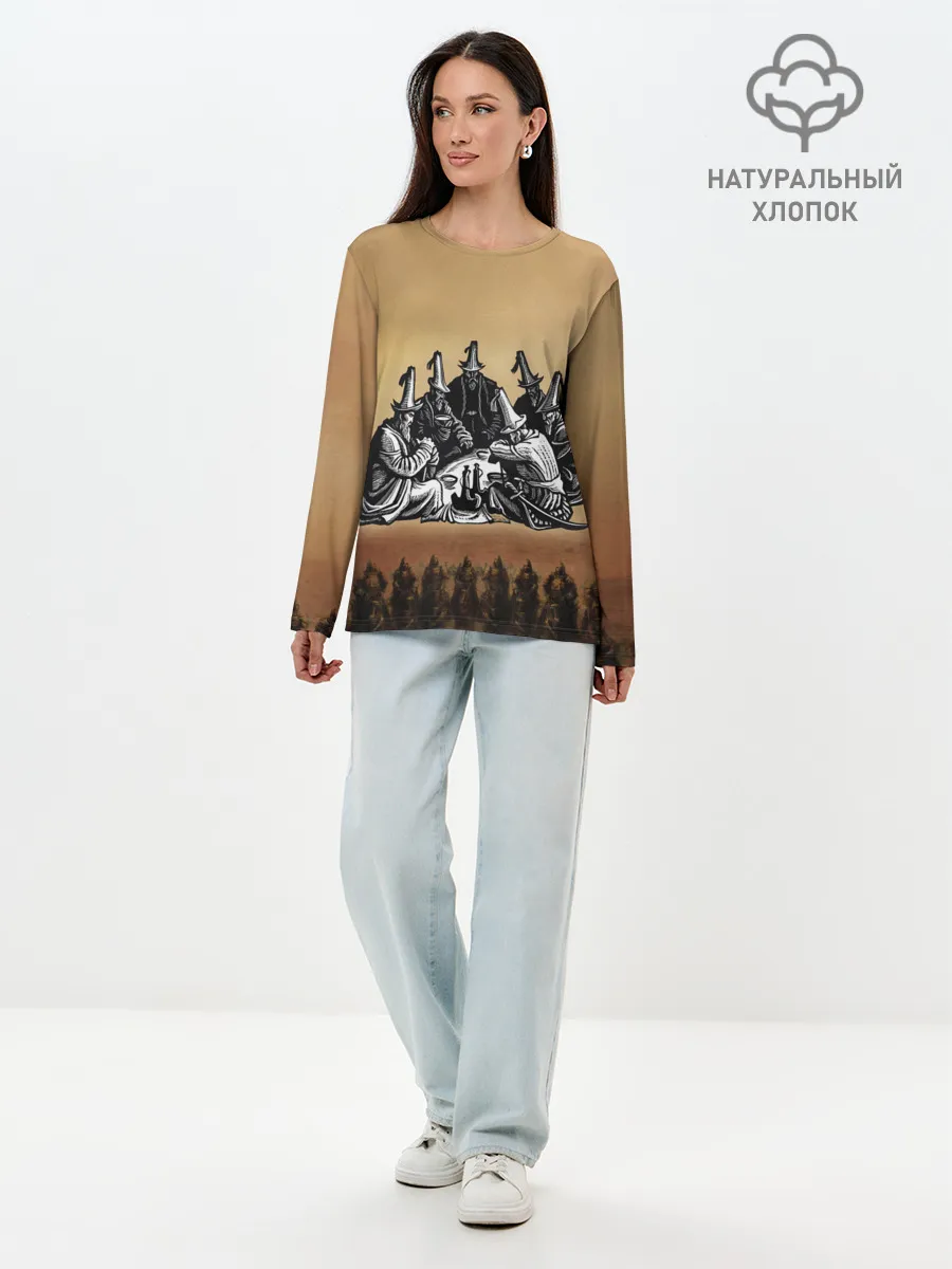 Лонгслив женский. Хлопок / Эпос Манас