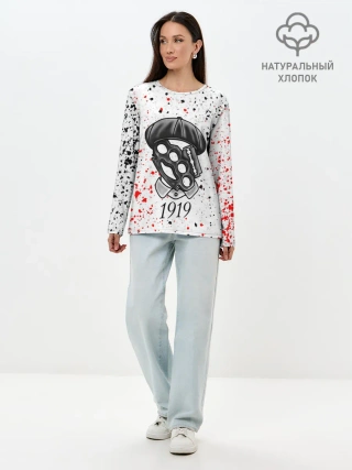 Лонгслив женский. Хлопок / ОСТРЫЕ КОЗЫРЬКИ