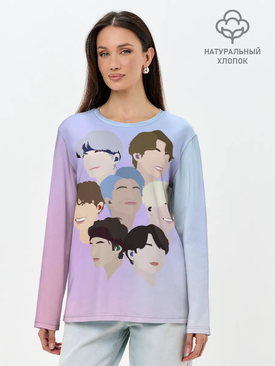 Лонгслив женский. Хлопок / БТС Bangtan Boys BTS